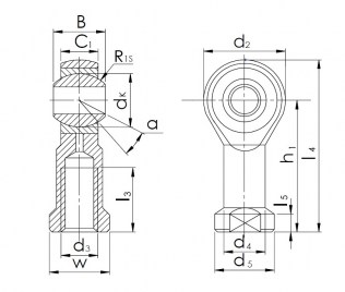 Подшипник Шарнирные головки с внутренней резьбой Подшипник SIL 10 T/K (PHS 10 L) по выгодным ценам Октябрьский